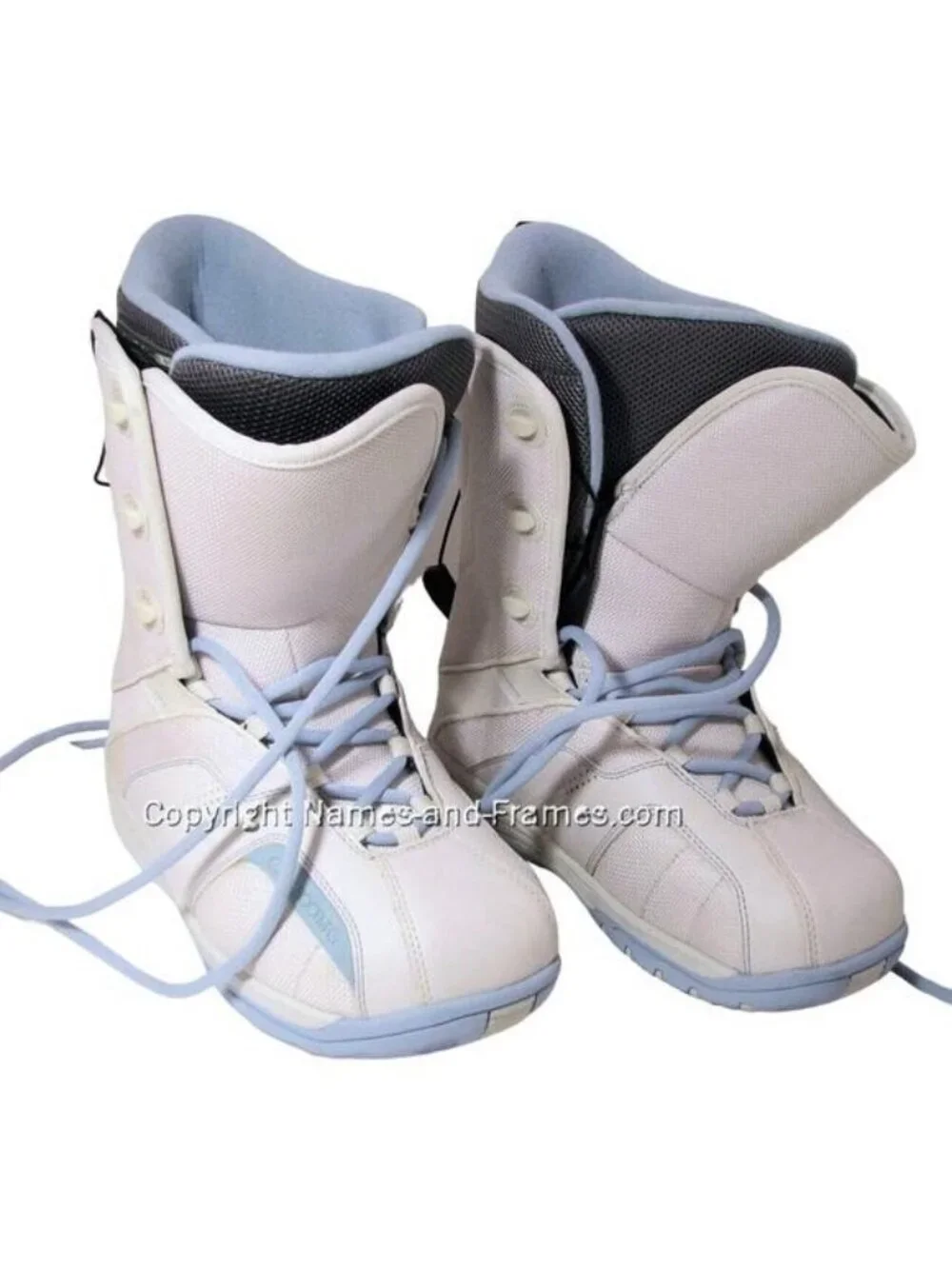 Snow Board Boots • Orion Vanilla Ice Porcelain Blue Trim • Lace Up • Unisex 10W